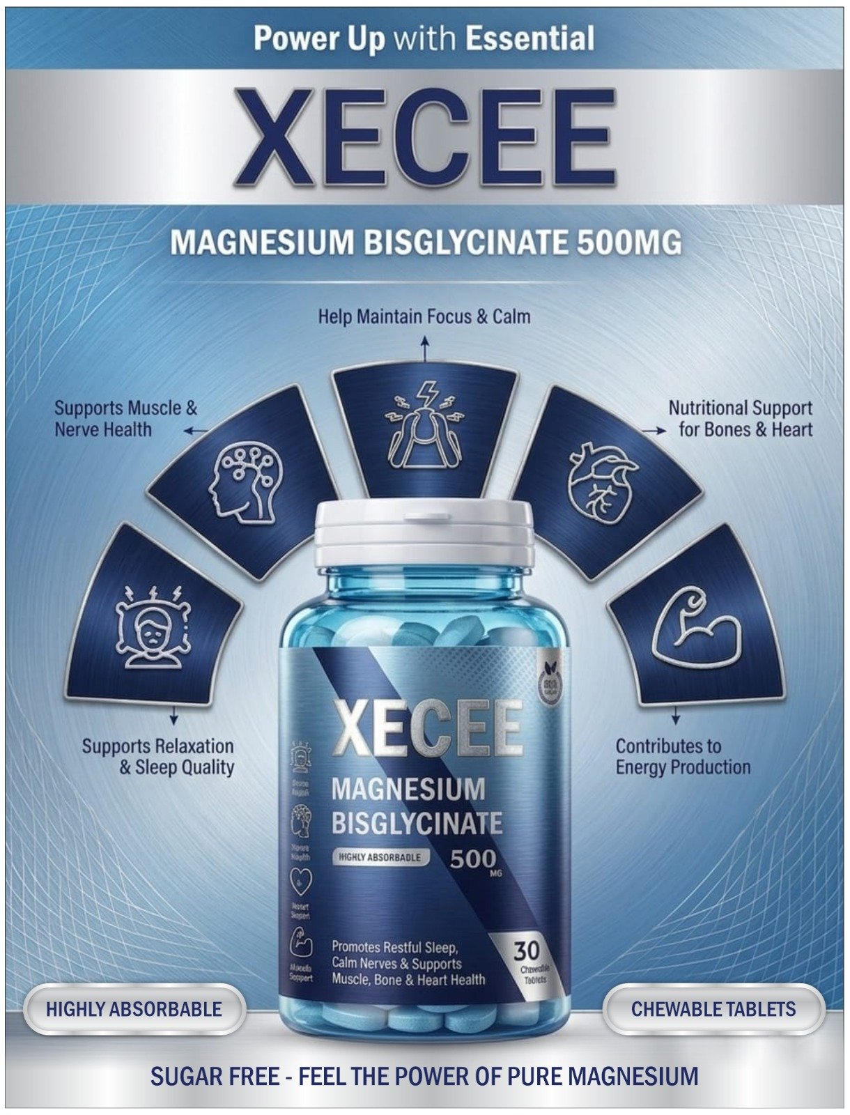 Xecee — Magnesium Bisglycinate 500mg - Image 2