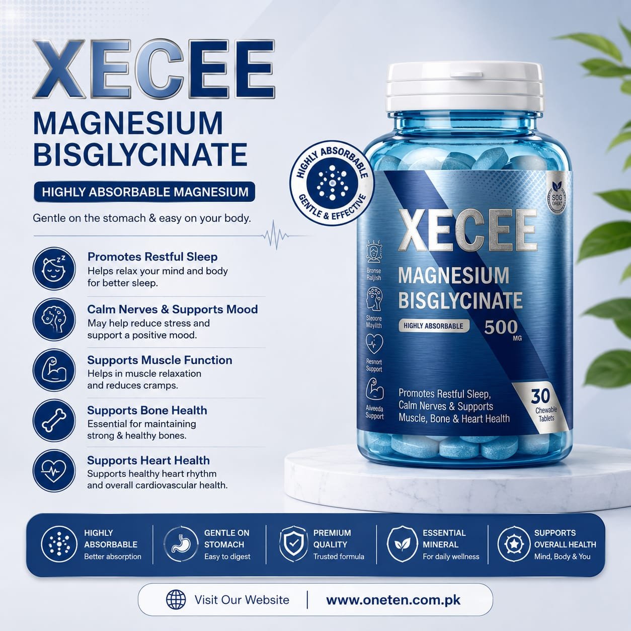 Xecee — Magnesium Bisglycinate 500mg - Image 4