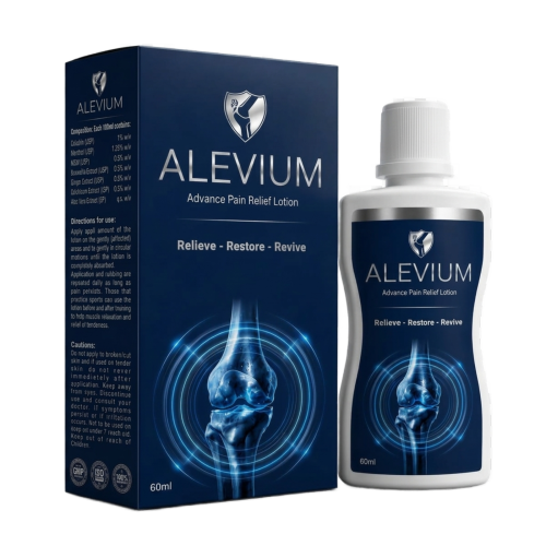 Alevium box and bottle product photo
